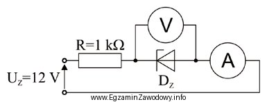 W przedstawionym układzie amperomierz wskazuje 7,3 mA. Która dioda 