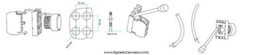 Na podstawie fragmentu instrukcji montażu przycisku sterującego dobierz 