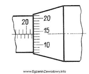 Na podstawie wskazania mikrometru wynik pomiaru wynosi
