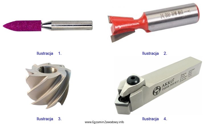 Na której ilustracji przedstawiono nóż tokarski?