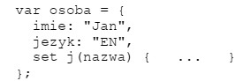 Na listingu kodu JavaScript w wykropkowanej części definicji 