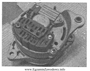 Wymieniając szczotki w alternatorze pokazanym na zdjęciu należ