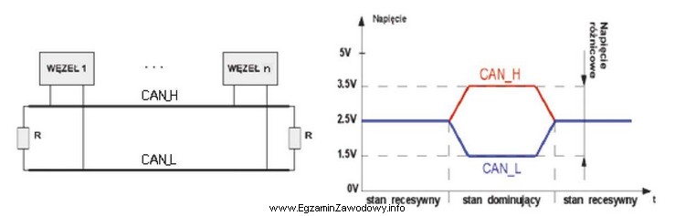 Na podstawie rysunku opisującego standard magistrali High Speed – 