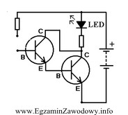 Tranzystory przedstawione na schemacie elektrycznym połączone są w 