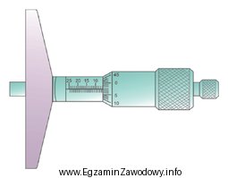 Przedstawionym przyrządem pomiarowym można wykonać pomiar