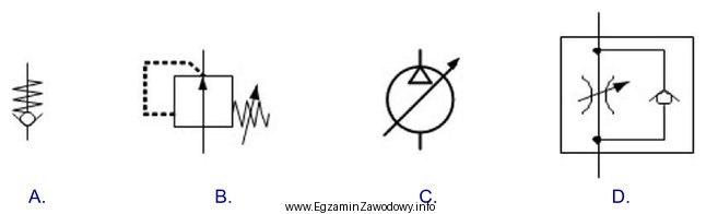 Który symbol graficzny jest oznaczeniem zaworu pneumatycznego dławią