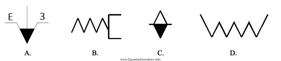 Na którym rysunku przedstawiono symbol graficzny będący 