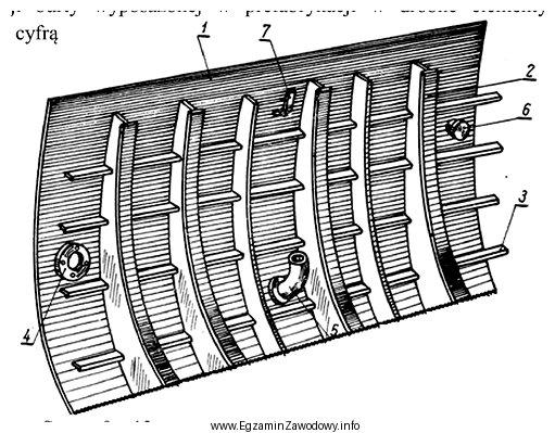 Na rysunku przedstawiono fragment sekcji burty wyposażonej w prefabrykacji 