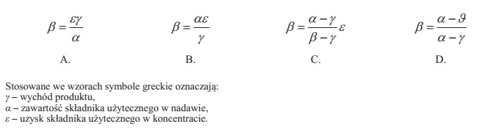 Za pomocą którego wzoru oblicza się zawartość skł