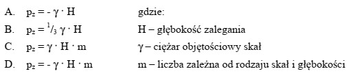 Wielkość ciśnienia pionowego w górotworze nienaruszonym robotami 