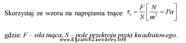 Jaką minimalną wartość powinien mieć pręt o przekroju 