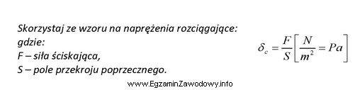 Ile wynoszą naprężenia w pręcie obciąż