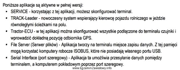 Na podstawie fragmentu instrukcji wskaż, która aplikacja jest niezbę