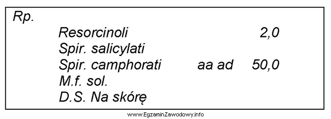 Oblicz stężenie kwasu salicylowego w leku recepturowym sporzą