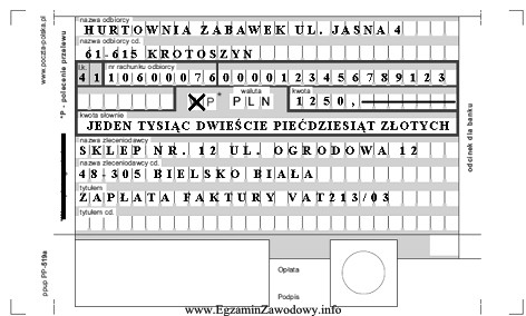 Jak nazywa się przedstawiony na rysunku dokument regulujący rozliczenie 