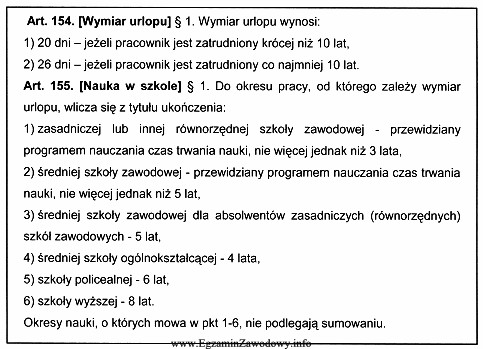 Absolwent 4 - letniego technikum przepracował 7 lat w przedsiębiorstwie kolejowym, 