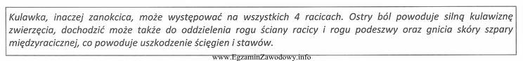 W celu zapobiegania kulawce, u kóz stosuje się ką