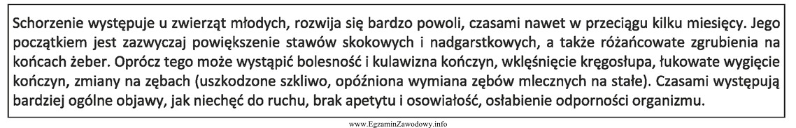 Opisane objawy towarzyszą