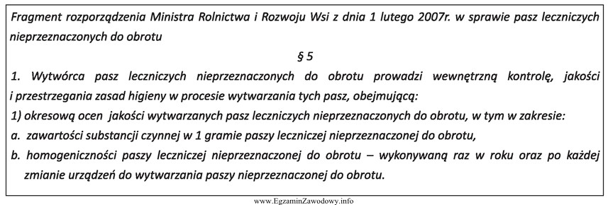 Na podstawie fragmentu rozporządzenia, określ częstość 