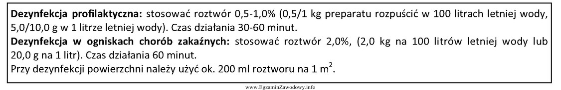 Ile kilogramów preparatu potrzeba do przeprowadzenia dezynfekcji 2000 m2 podł