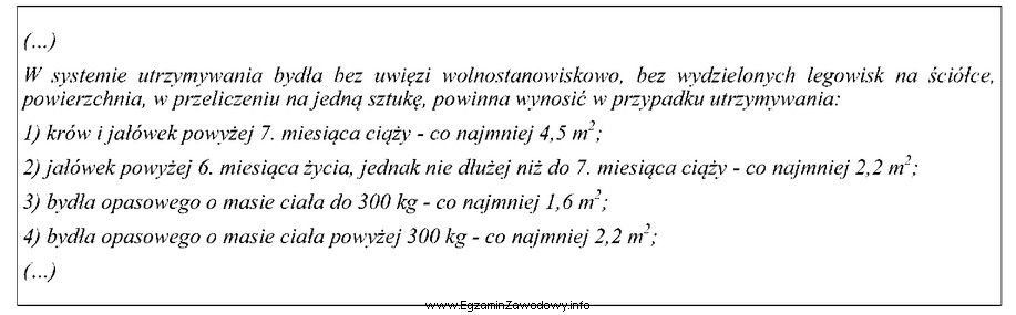 Na podstawie zamieszczonych przepisów określ, jaka powinna być 