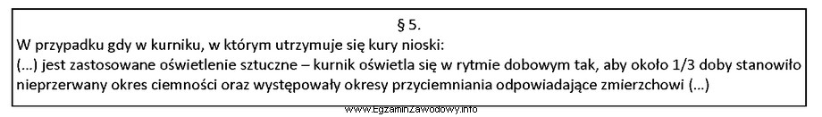 Na podstawie fragmentu rozporządzenia określ, ile czasu powinien 