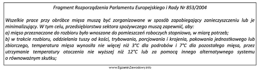 Przedsiębiorstwa sektora spożywczego zobowiązane są, aby mię