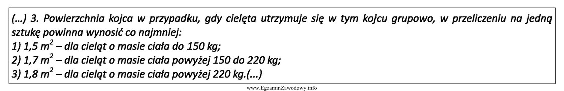 Na podstawie fragmentu rozporządzenia określ maksymalną obsadę cielą