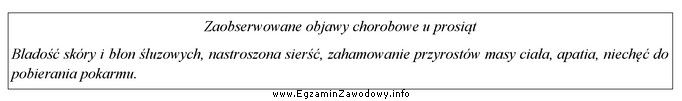 Przyczyną opisanych objawów występujących u prosiąt 