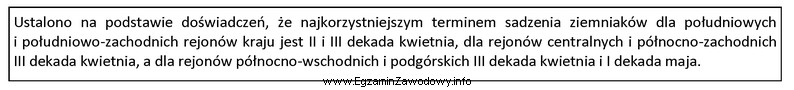 Ustal optymalny termin sadzenia ziemniaków w północno-wschodniej 