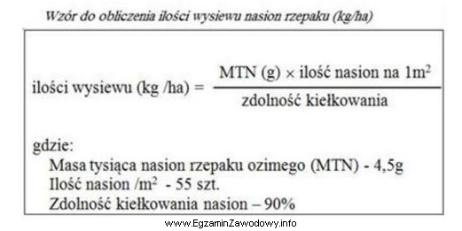 Na podstawie danych z tabeli oblicz, ile kilogramów nasion 