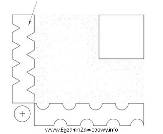 Zgodnie z normą PN-B-01027 lipiec 2002 na rysunku wskazano strzałką 