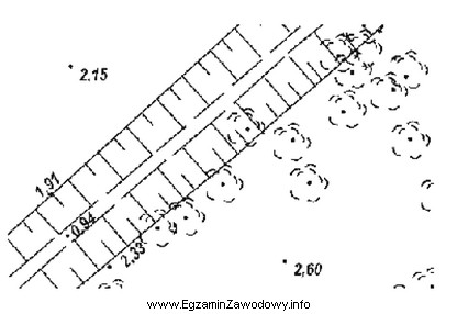 Zgodnie z danymi zawartymi na zamieszczonym fragmencie mapy, róż