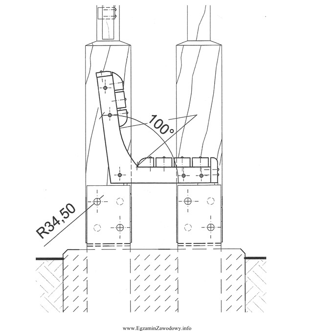 Który rodzaj rysunku wykorzystano do przedstawienia przekroju ławki?