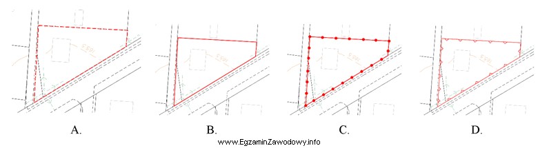 Na którym rysunku fragmentu mapy zasadniczej do celów 