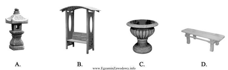 Wskaż element małej architektury charakterystyczny dla ogrodu w stylistyce 