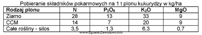 Oblicz, jaką ilość azotu należy zastosować w uprawie 1 