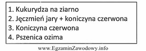 Pod którą roślinę w przedstawionym zmianowaniu należy 