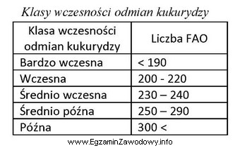 Wskaż odmianę kukurydzy o najdłuższym okresie wegetacji.