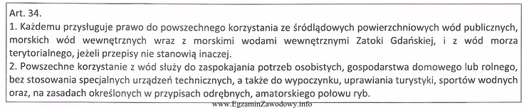 Powszechne korzystanie z wód nie obejmuje