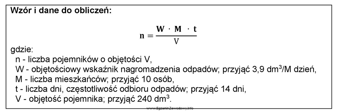 Wykorzystując wzór i dane z tabeli ustal minimalną 