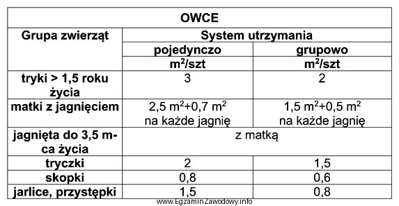 Oblicz minimalną powierzchnię utrzymania w systemie grupowym dla 12 matek, każ