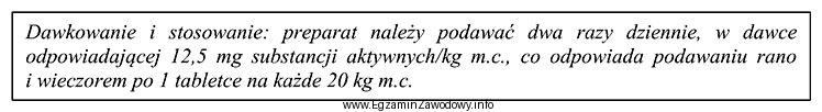 Na podstawie informacji przedstawionej w ramce określ, ile tabletek 