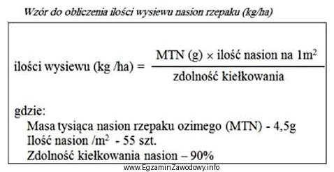 Na podstawie danych z tabeli oblicz, ile kilogramów nasion 