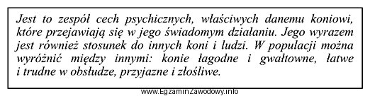 Przedstawiony w ramce opis cechy wpływającej na uż