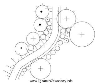 Ile projektowanych drzew liściastych zaznaczono na przedstawionym fragmencie planu?