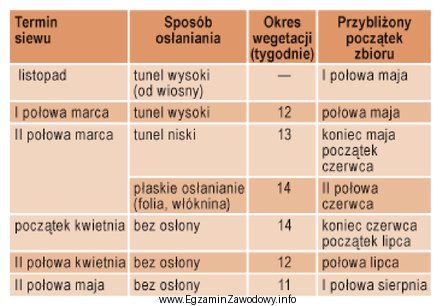 Na podstawie danych zawartych w tabeli wskaż, kiedy należy 