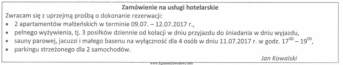 Które komórki organizacyjne hotelu, poza służbą 