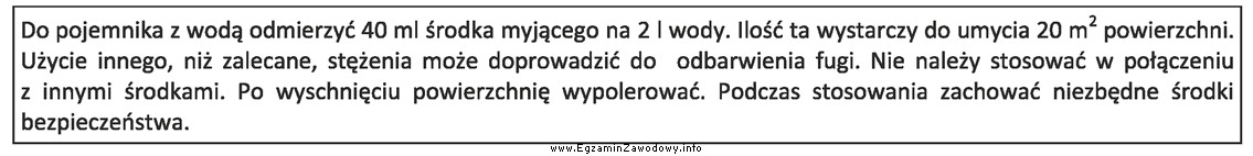 Ile środka myjącego i wody należy zastosować 