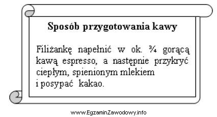 Który napój na bazie kawy espresso przygotowuje się 